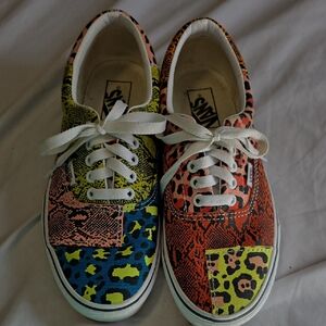 Vans Women's Patchwork Sneakers - Blue, Orange, Yellow